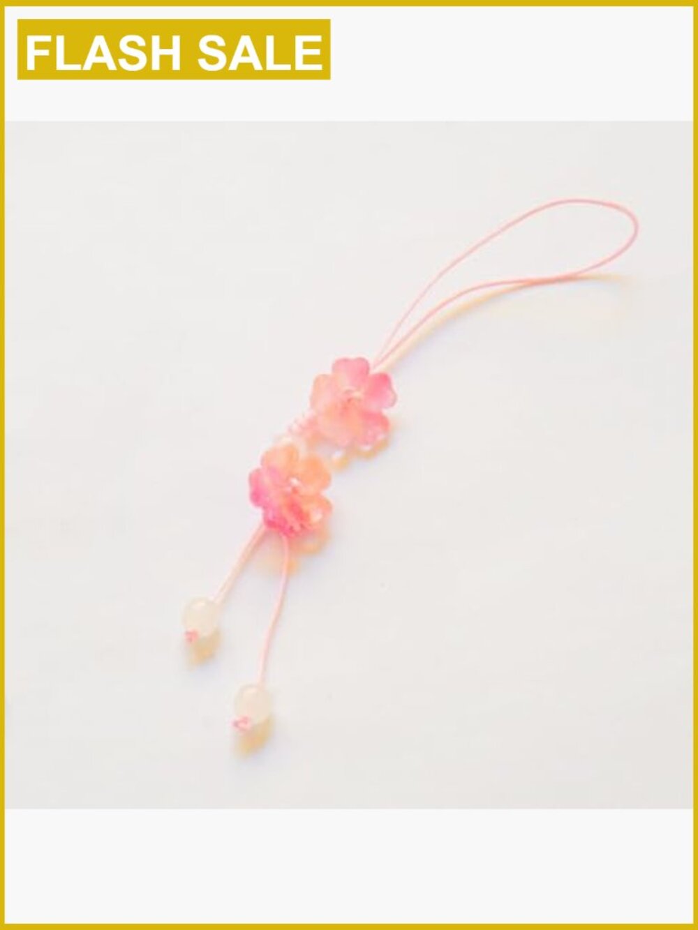 Handmade Beaded Phone Lanyard, Braided Flower Charm, Key Chain, Bag Charm - Picture 3 of 5